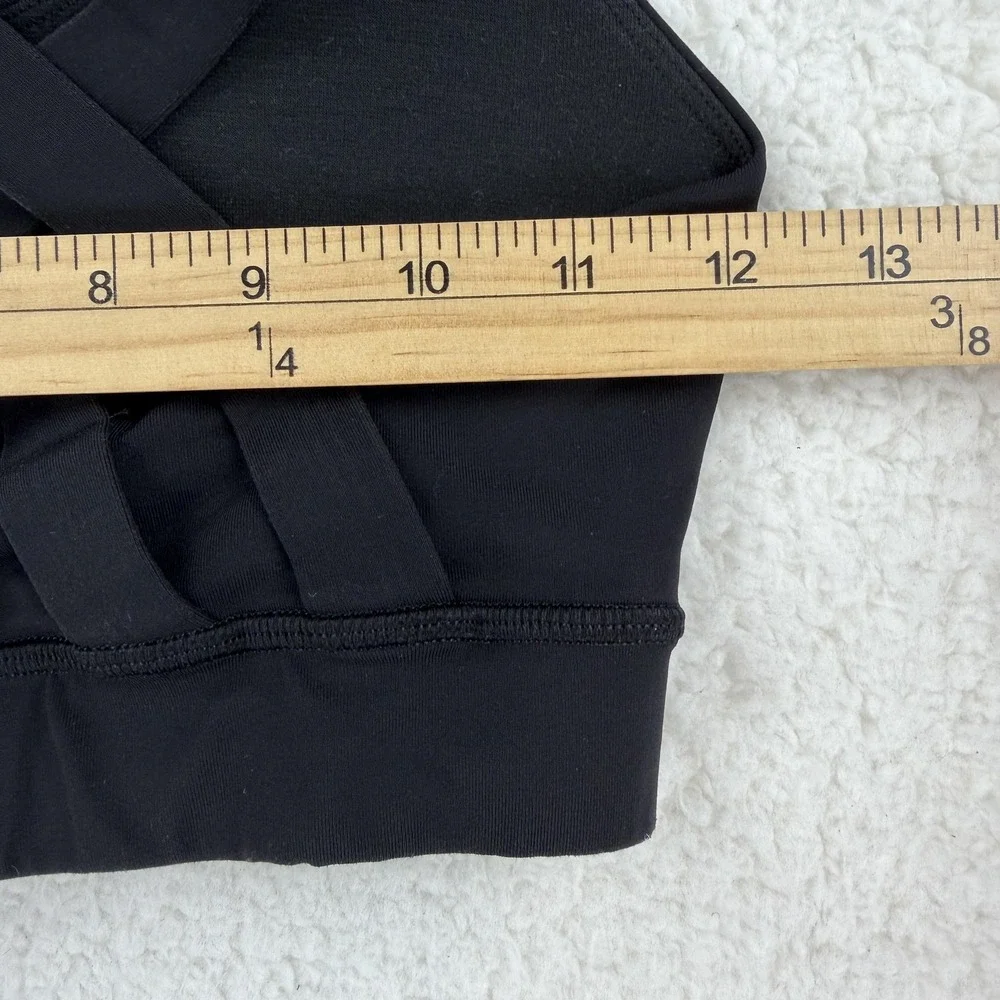 Lululemon Tank Top Womens‎ Medium Black Built In Bra Strappy Back Yoga Athletic